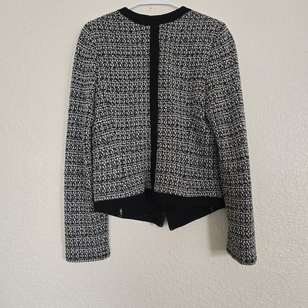 St.John Caviar Jacket Off-White/Black Size 12 - Picture 8 of 9
